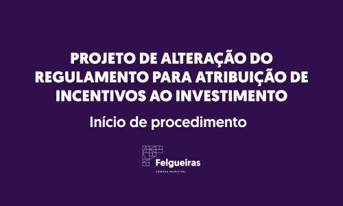 Projeto de Alteração do Regulamento para Atribuição de Incentivos ao Investimento